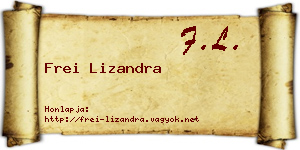 Frei Lizandra névjegykártya